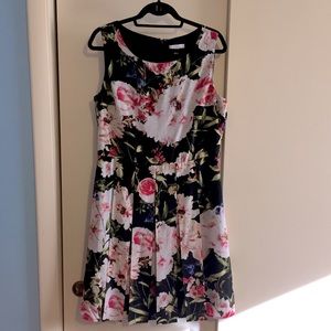 New York & Company Black Floral Dress Size 12